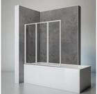 Schulte Badewannenfaltwand Smart 127 x 121 cm, Sicherheitsglas, (3 tlg), Klar