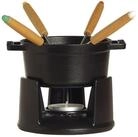 Staub Fondue Staub Specialities Gusseisen Mini Fondue Set, 10 cm rund Schwarz
