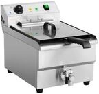 Royal Catering Fritteuse RCEF-16EHB, 6000 W, 16 L Ablasshahn Kaltzone Edelstahl...
