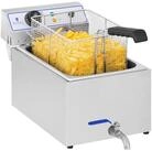 Royal Catering Fritteuse RCEF 15E, 3000 W, 17 L Edelstahl Ablasshahn Frit&ouml;se...