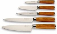 ECHTWERK Messer-Set Damaszener (Set, 5-tlg), K&uuml;chenmesser-Set mit Holzgriffen in