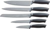 KING Messer-Set CARBON DIAMOND (Set, 5-tlg), Klingen mit Rautenstruktur