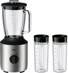 Braun Standmixer PowerBlend 3 JB 3272 SI - 800W, stufenlos regulierbar, 1,5 L,