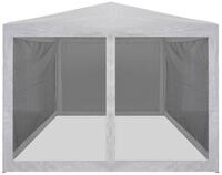 vidaXL Partyzelt, Pavillon mit 4 Mesh-Seitenw&auml;nden 4 x 3 m