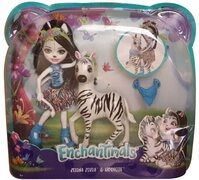 Enchantimals Spielfigur Enchantimals FKY75 Themenpack Zelena Zebra, (2-tlg)