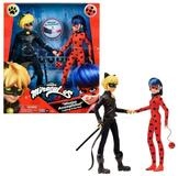 Bandai Anziehpuppe Puppen Miraculous Ladybug und Cat Noir 26cm
