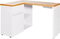Jahnke Eckschreibtisch CU-LIBRE 125 E, wechselseitig montierbar wei&szlig;