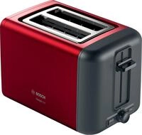 BOSCH Toaster DesignLine TAT3P424DE, Integrierter Edelstahl-Br&ouml;tchenaufsatz, 2...