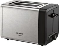 BOSCH Toaster DesignLine TAT4P420DE, integrierter Edelstahl-Br&ouml;tchenaufsatz, 2...