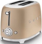 Smeg Toaster TSF01CHMEU, 2 kurze Schlitze, 950 W