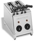 MILANTOAST Toaster Milantoast Sandwichtoaster mit Zangen silberfarben