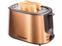 bestron Toaster ATS1000CO, 2 kurze Schlitze, für 2 Scheiben, 1000 W,