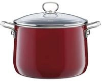 Riess Fleischtopf NOUVELLE Fleischtopf mit Glasdeckel 6,5 l Rot