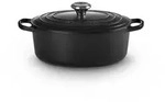 LE CREUSET Br&auml;ter Gusseisen-Br&auml;ter mit Deckel, Oval schwarz 27 cm