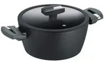 Berndes Kochtopf Kochtopf Induktion 24 cm aus Aluminium in Guss-Optik, Aluminium,