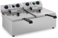 Royal Catering Fritteuse RCTF 10DB, 6400 W, 2 x 10 L Timer Kaltzone 230 V...