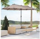 Outsunny Sonnenschirm Terrassenschirm mit Handkurbel, LxB: 455x265 cm, Sonnenschirm,