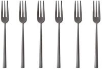 sambonet Besteck-Set Rock Kuchengabel Set6 Edelstahl/PVD 2Black, Edelstahl rostfrei,