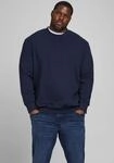 Sweatshirt "BASIC SWEAT CREW NECK" Gr. 6XL, blau (navy), JACK & JONES PLUSSIZE,
