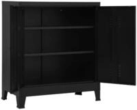 vidaXL Mehrzweckschrank Lagerschrank Industrial Schwarz 90x40x100 cm Stahl