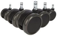hjh OFFICE Stuhl Stuhlrolle ROLO 619009 Hartboden 10x65mm 5 St&uuml;ck