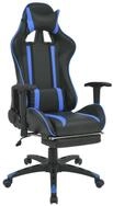 vidaXL B&uuml;rostuhl Neigbarer Racing-B&uuml;rostuhl mit Fu&szlig;st&uuml;tze Blau (1 St)