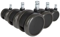 hjh OFFICE Stuhlrolle Stuhlrollen 5X Rolo Free 11Mm/65Mm, (5er Pack),...