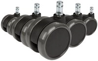 hjh OFFICE Stuhlrolle Stuhlrollen 5X Rolo 11Mm/65Mm Metall, Kunststoff, (5er...