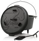 BBQ-Toro Grilltopf Dutch Oven DO9P, 9,0 L Premium Gusseisen Kochtopf, Gusstopf,
