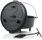 BBQ-Toro Grilltopf Dutch Oven DO6P, 7,3 L Premium Gusseisen Kochtopf, Gusstopf,