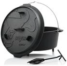 BBQ-Toro Grilltopf Dutch Oven DO12P, 13,6 L Premium Gusseisen Kochtopf,...
