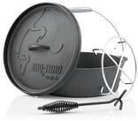 BBQ-Toro Grilltopf Dutch Oven DO12AX, 10,7 L Alpha Gusseisen Kochtopf, Gusstopf,