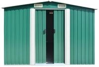vidaXL Ger&auml;tehaus, Gartenhaus 257x392x181 cm Metall Gr&uuml;n