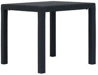 vidaXL Gartentisch vidaXL Gartentisch Anthrazit 79x79x72 cm Kunststoff...