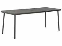 vidaXL Garden Table Steel 180 x 83 cm Grey
