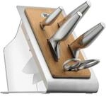 WMF Messerblock Chef's Edition (6tlg), Schere, Bambus-Block, Kunststoff Performance