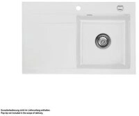 Systemceram K&uuml;chensp&uuml;le KeraDomo STEMA 80 Becken rechts Handbedienung Satin, 80/510