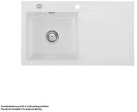 Systemceram K&uuml;chensp&uuml;le KeraDomo MERA 90 Becken links Handbedienung Satin,...