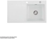 Systemceram K&uuml;chensp&uuml;le KeraDomo MERA 90 Becken rechts Handbedienung Satin,...
