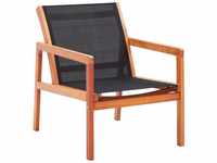 vidaXL Garden Chair Eucalyptus Wood/Black