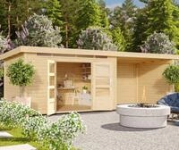 Karibu Gartenhaus Karibu Gartenhaus Kandern, 28 mm, 702 x 273 cm, Typ 7, natur,...