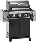 R&Ouml;SLE Gasgrill BBQ-Station VIDERO, 25520, G3-S Schwarz, 3 Brenner, extra...