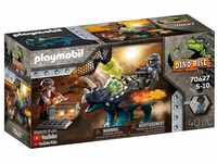 Playmobil® Konstruktionsspielsteine Dino Rise Triceratops: Randale um die