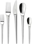 Besteck-Set VILLEROY & BOCH "NewMoon Tafelbesteck", silber (silberfarben), 30,