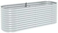 vidaXL Hochbeet Garten-Hochbeet 240 x 80 x 81 cm Verzinkter Stahl Silbern (1 St)