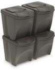 Prosperplast M&uuml;lltrennsystem IKWB25S4-405U, Sortibox 4x25L grauer Trennkorb
