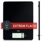 ADE K&uuml;chenwaage extrem flache Waage, nur 9mm hoch, platzsparend verstaubar,
