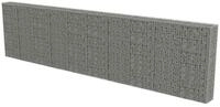 vidaXL Gartenzaun Gabionenwand mit Abdeckung Verzinkter Stahl 600&times;30&times;150 cm, (1-St)