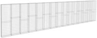 vidaXL Gartenzaun Gabionenwand mit Abdeckung Verzinkter Stahl 900&times;50&times;200 cm, (1-St)