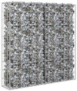 vidaXL Gabionenzaun, Gabionenwand mit Abdeckung Verzinkter Stahl 80&times;20&times;100 cm